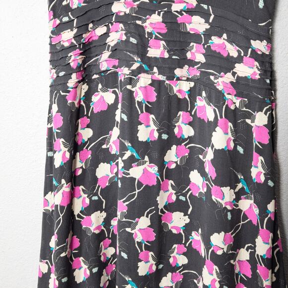 Temperley London Women’s Silk Dress Size 12 Mod Romantic Graphic Floral Vintage - Picture 5 of 11